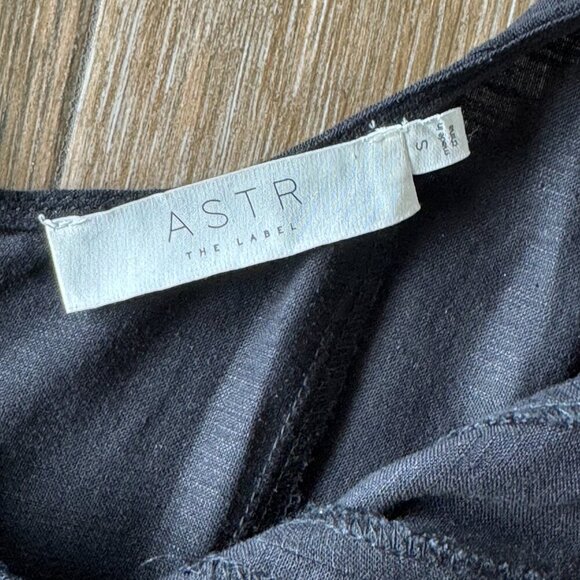 ASTR the label black linen blend fit and flare midi dress size small - Picture 6 of 11